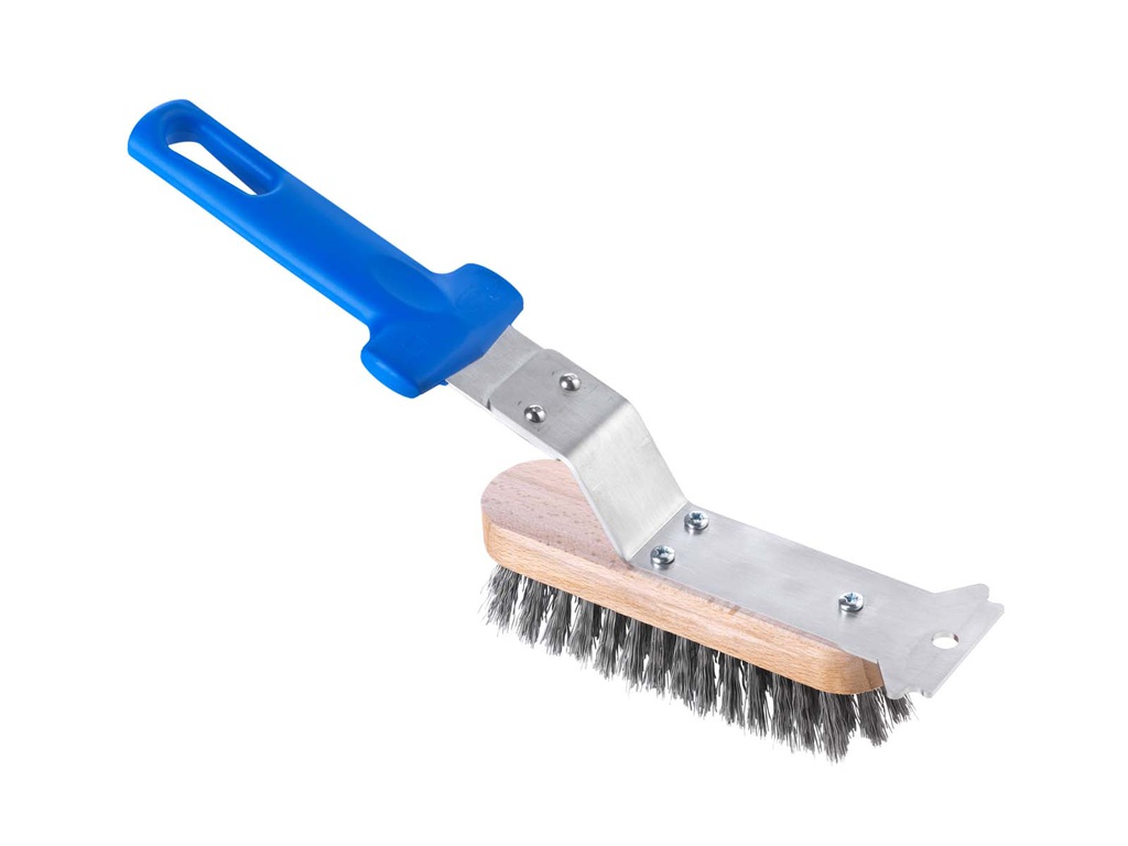 GI.Metal - Brosse Grille poils acier INOX, avec racloir - BBQ