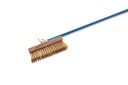 GI.Metal - Brosse orientable soies en laiton, tête 20x6,6 cm avec racloir