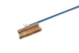 [AC-SP] GI.Metal - Brosse orientable soies en laiton, tête 20x6,6 cm avec racloir